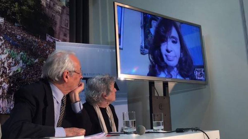 Cristina reapareci en videoconferencia para pedir la libertad de Milagro Sala