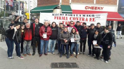 Con m�s de 40 mesas de difusi�n juntaron firmas contra el �Tarifazo�