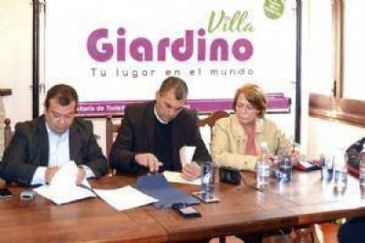 Villa Giardino firm� convenio de colaboraci�n con el INCaP