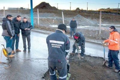Hervias y Bertotto recorrieron trabajos de reparaci�n de calles
