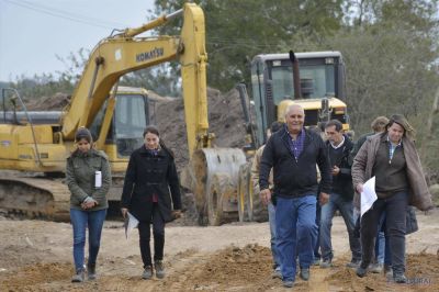 Avanzan las obras de Promeba en el Ba�ado Sur