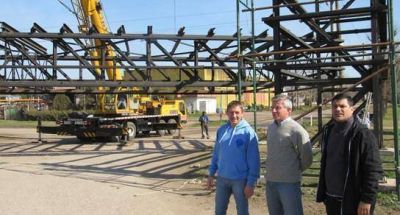 Compagnucci recorri� las obras en el �rea Industrial Las Parejas