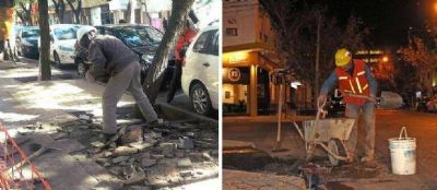 Capital ya arregl� 3.000 m2 de veredas del microcentro