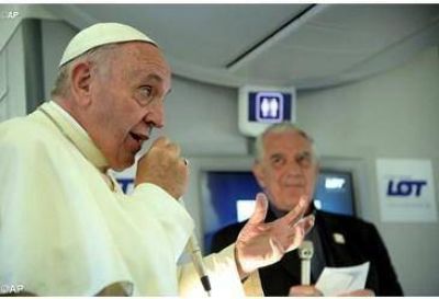 El Papa Francisco en rueda de prensa de regreso de Polonia