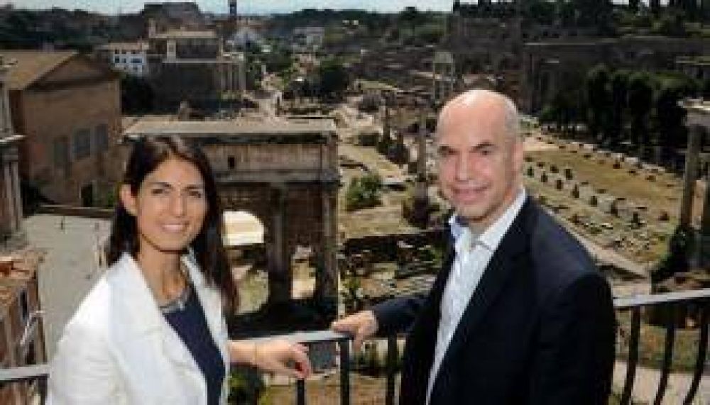 La gira italiana de Larreta, con el Papa y la Alcaldesa de Roma