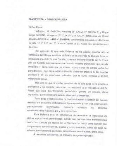 Con un escrito, Scioli neg� las acusaciones de Carri�: el descargo completo