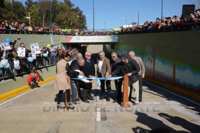Passaglia inaugur� el viaducto de calle Naci�n