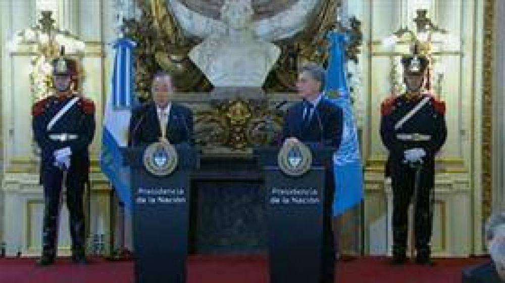 Mauricio Macri le dijo a Ban Ki-moon que la Argentina quiere ser 