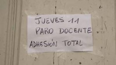 14 escuelas cerradas por el alto acatamiento al paro docente