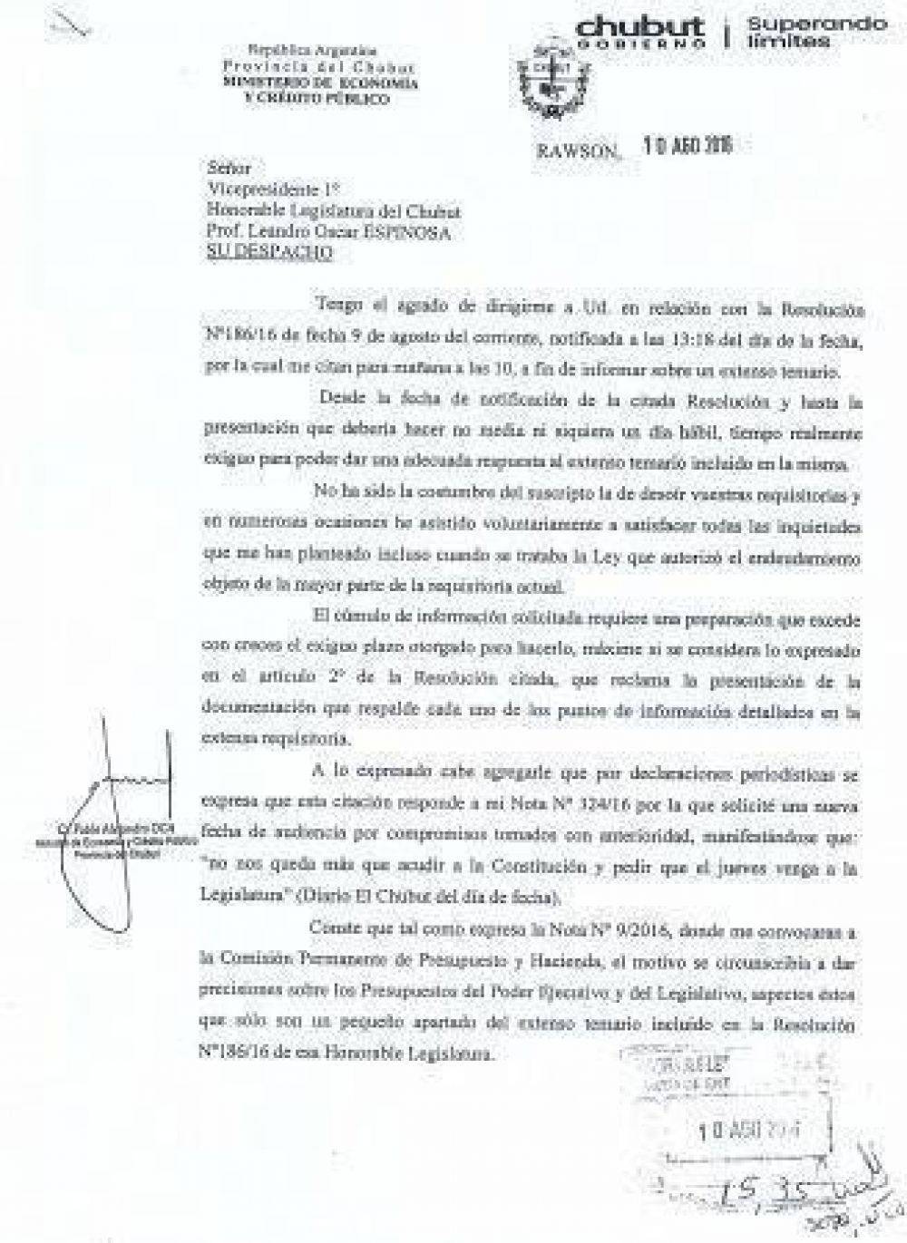 Con la excusa de que no lo notificaron con tiempo�