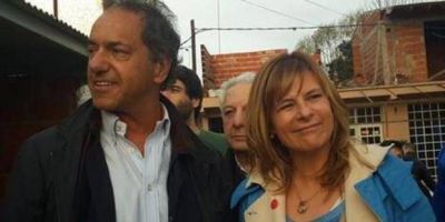 Scioli visit� La Plata y recorri� un barrio con Saintout y referentes locales