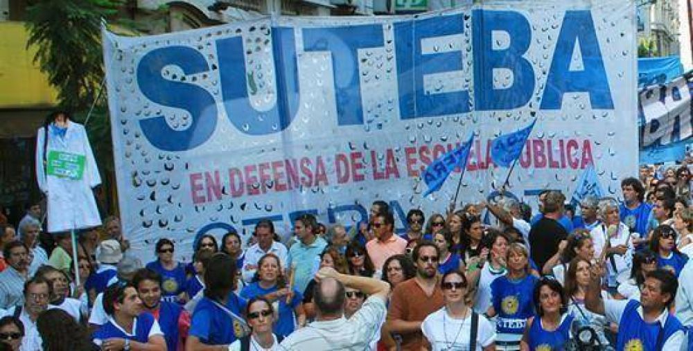 SUTEBA plantear un paro de actividades en la provincia de Buenos Aires por 48 horas