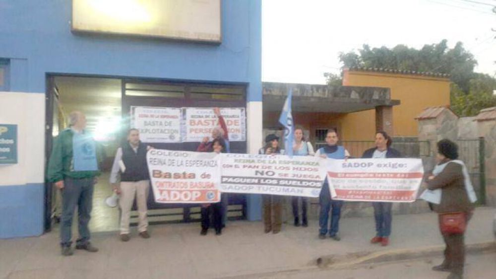 Conflicto laboral en un colegio de El Manantial