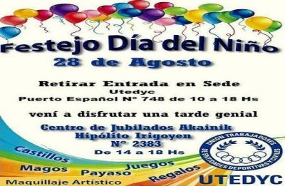 UTEDYC celebrar� el D�a del Ni�o