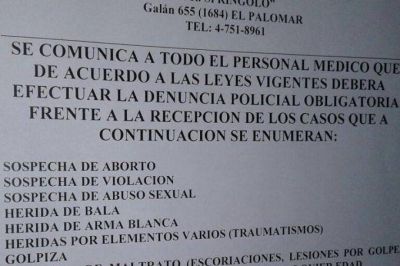 Mor�n: Separan del cargo al m�dico que ped�a denunciar en la polic�a �sospechas de aborto�