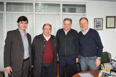 IV Etapa de desag�es pluviales: Salom�n y Candia estuvieron en la Direcci�n de Hidr�ulica