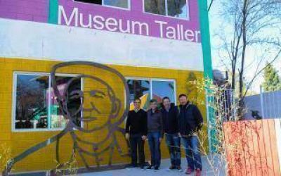 Zabaleta, Men�ndez y Sujarchuk se reunieron con el artista Alejandro Marmo en Hurlingham