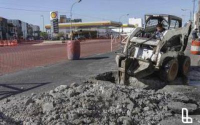 Avanza la construcci�n de un aliviador pluvial en Valent�n Alsina