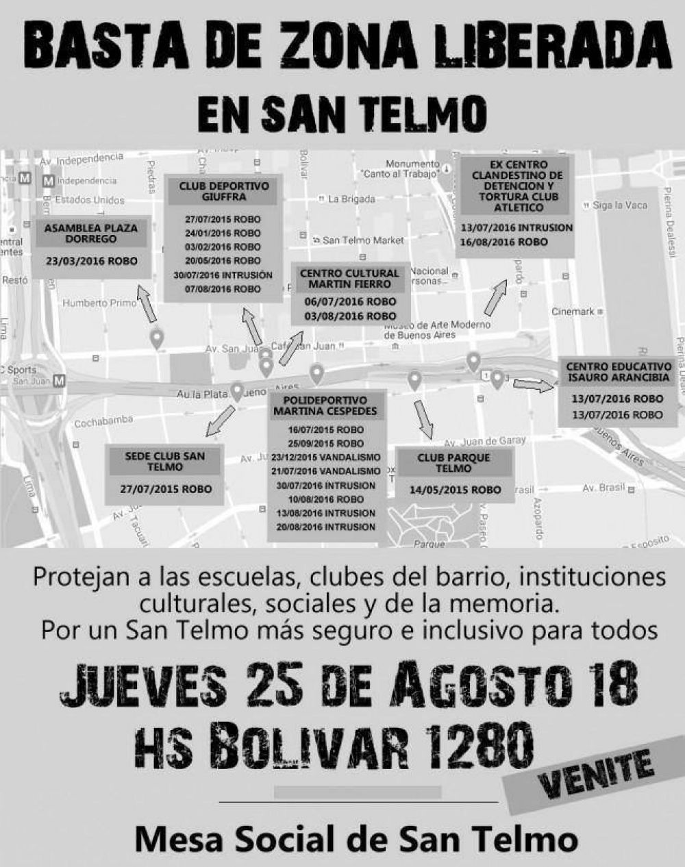 Denuncian que en San Telmo opera una �zona liberada�