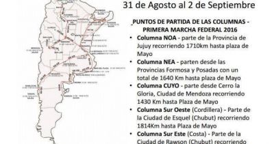 La marcha federal ya tiene su hoja de ruta