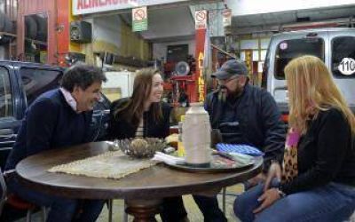 Vidal recorri� la localidad San Mart�n