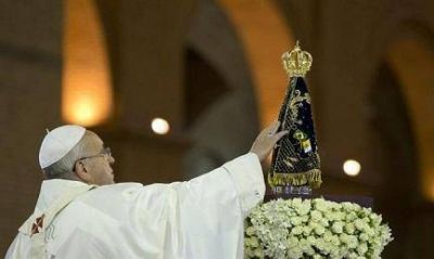 La Virgen de Aparecida en los Jardines Vaticanos