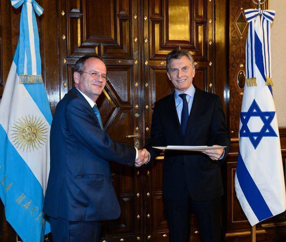 El embajador de Israel en la Argentina presenta sus cartas credenciales al presidente Mauricio Macri