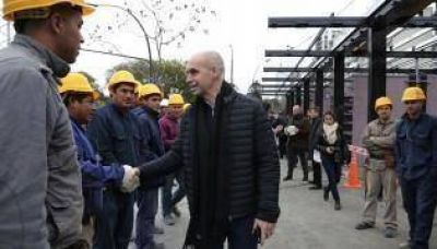 Larreta visit� las obras del Centro de Trasbordo Pac�fico
