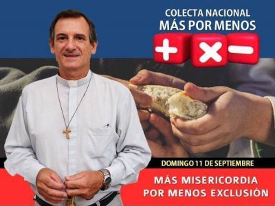 Colecta “Más por menos”: Monseñor Canecín pidió “un compromiso sincero con los pobres y excluidos”