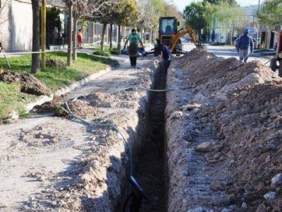 Comenz� la obra de cloacas en el barrio CELTA
