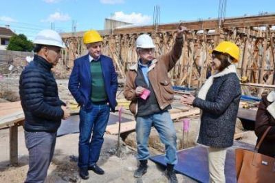 Andreotti visit� el avance de la obra del Hospital Municipal de San Fernando