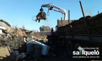 El municipio de Salliquel� trabaja en la recuperaci�n de chatarra en el basurero municipal