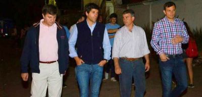 Garc�a de Luca visit� Bol�var y recorri� las obras junto al intendente