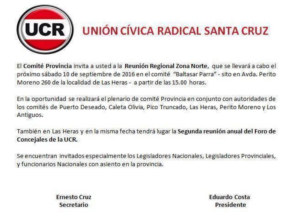 Aclaran que la reuni�n de UCR no era para intendentes