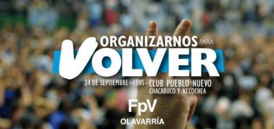 Bajo el lema �Organizarnos para Volver�, el FpV de Olavarr�a realiza c�nclave