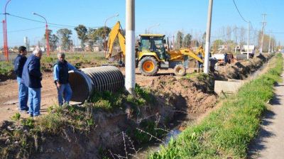 Siguen las obras para mejorar la evacuaci�n de las lluvias