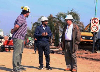 Mussi y el presidente de AySA recorrieron obra