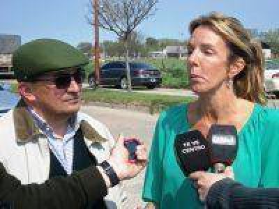 Marina Klemensiewicz visit� la obra del barrio 96 Viviendas