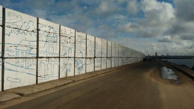 El mural �M�s grande del mundo� de la Escollera Sur, continuar�a en la Norte