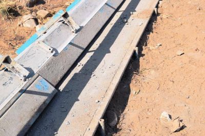 Construyen cordones cuneta y badenes en el sur de la Capital