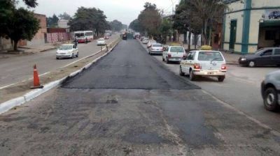 Corte del tr�nsito por la repavimentaci�n de la avenida Juan B. Justo