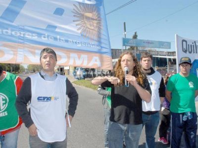 Por el paro, ATE cort� el tr�nsito en El Tri�ngulo de Bernal