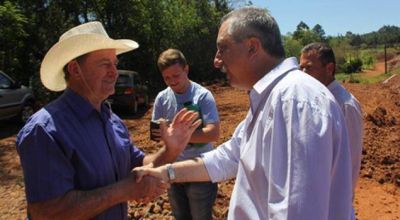 Passalacqua recorri� obras de pavimentaci�n de la ruta 8