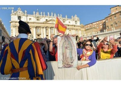 El Papa emociona a los fieles mexicanos pidi�ndoles cantar a la Virgen de Guadalupe