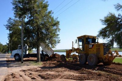 Levantamiento del terrapl�n de la zona costera