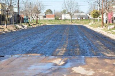 Termin� la pavimentaci�n en el Aramendi
