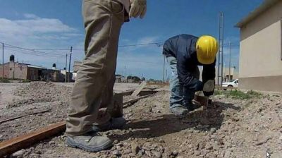 Avanzan las obras en el barrio 22 de Abril de Viedma