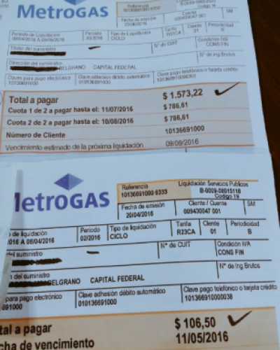 Tarifazo: Env�an facturas con cero peso