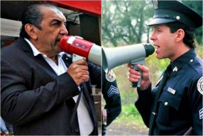 Romero confes� que a la idea del meg�fono la sac� de Locademia de Polic�a