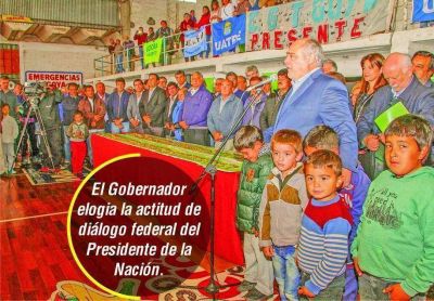 Colombi resalt� aporte nacional para las obras de infraestructura